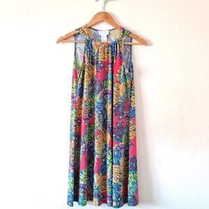 Ivy Lane Summer Peacock Sleeveless Dress - S